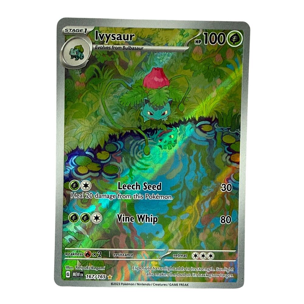 Pokémon TCG Ivysaur 167/165 SV Scarlet & Violet 151 Illustration Rare Holo NM-MT